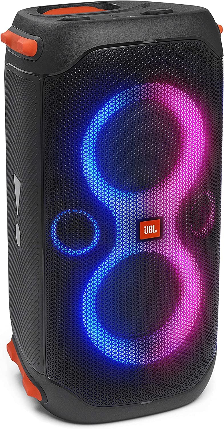 JBL PartyBox 110 Portable Bluetooth Speaker with Dynamic LED Lights, 160W Sound & IPX4 Splashproof - Black